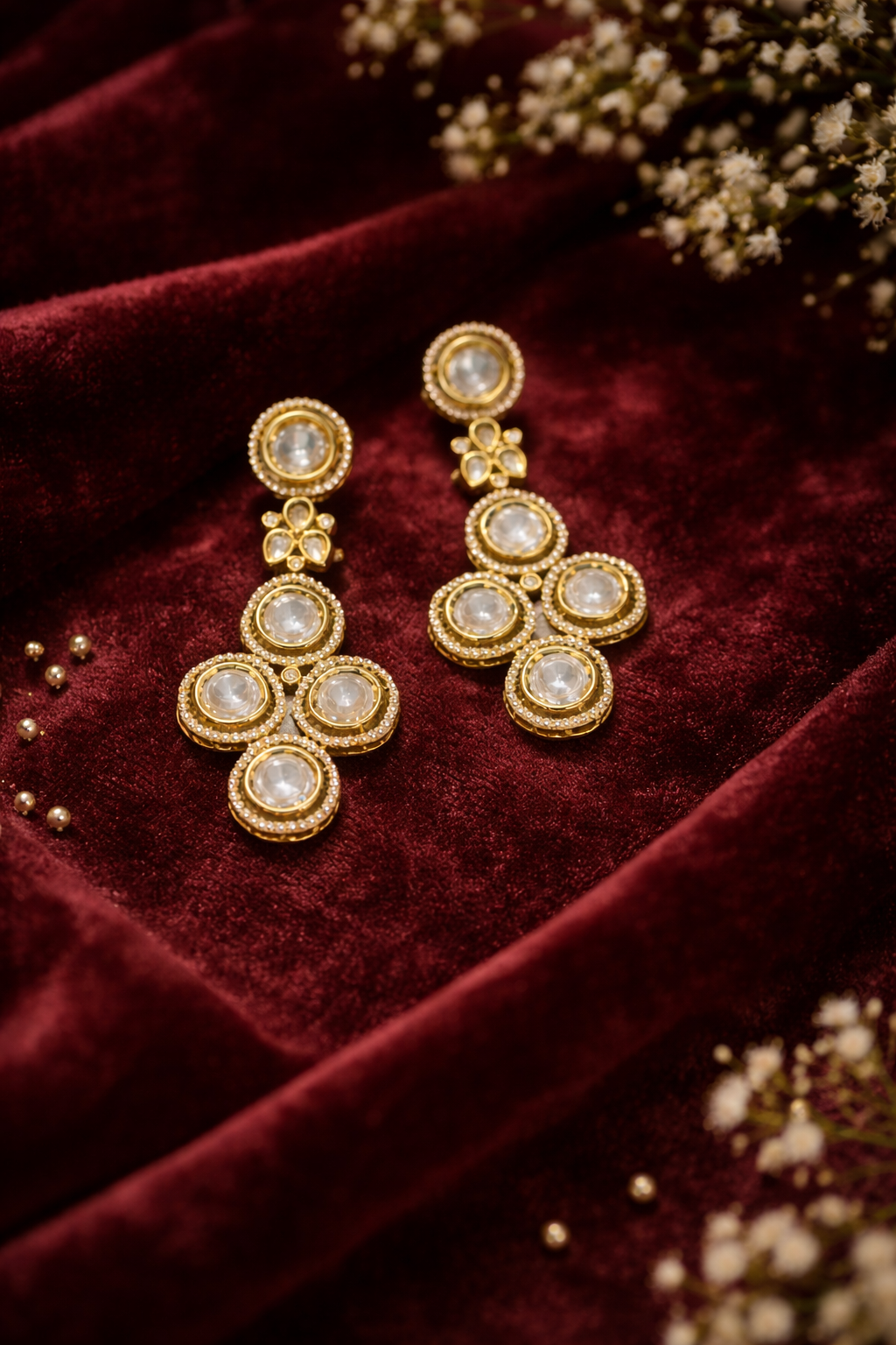 The Alira Round Polki Necklace Set