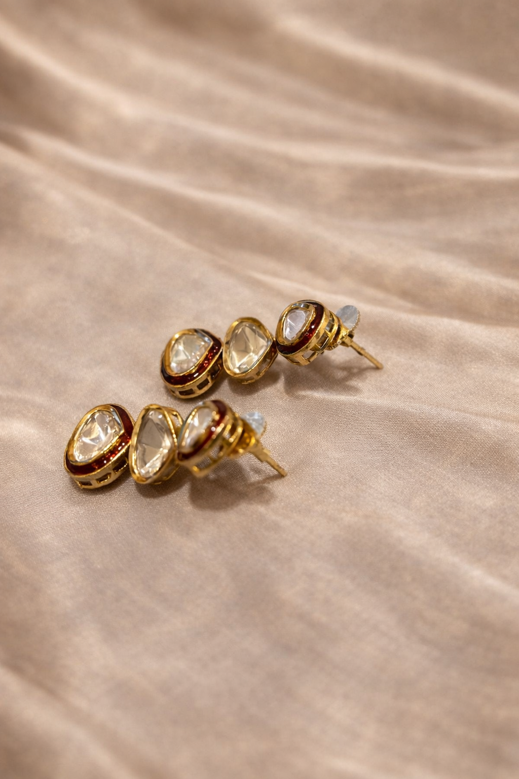 Meher Polki Elegance Set - Ruby Red