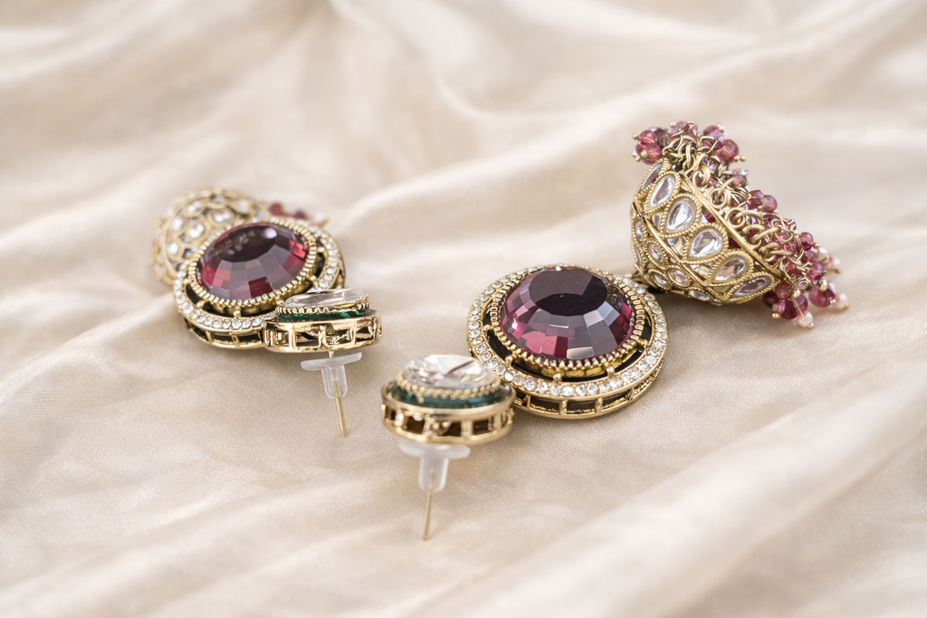 The Jahanara Royal Deep-Ruby & Pearl Choker Set