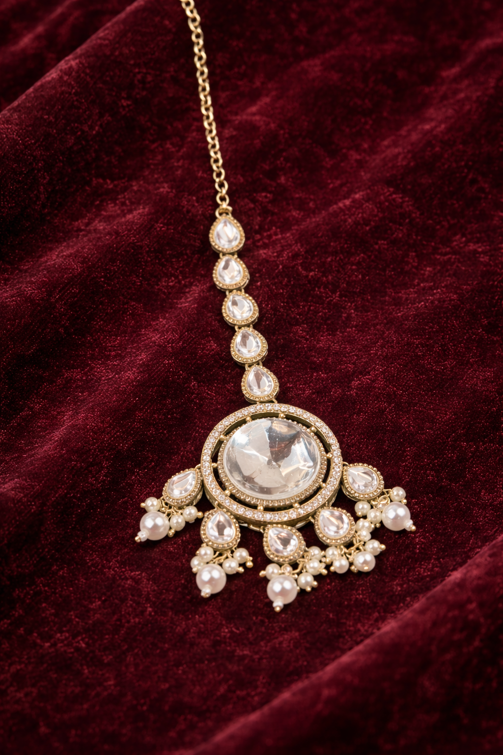 The Jahanara Royal Mirror & Pearl Choker Set