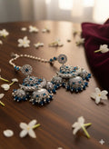 Noor-e-Gulmarg Jhumka - Teal Blue