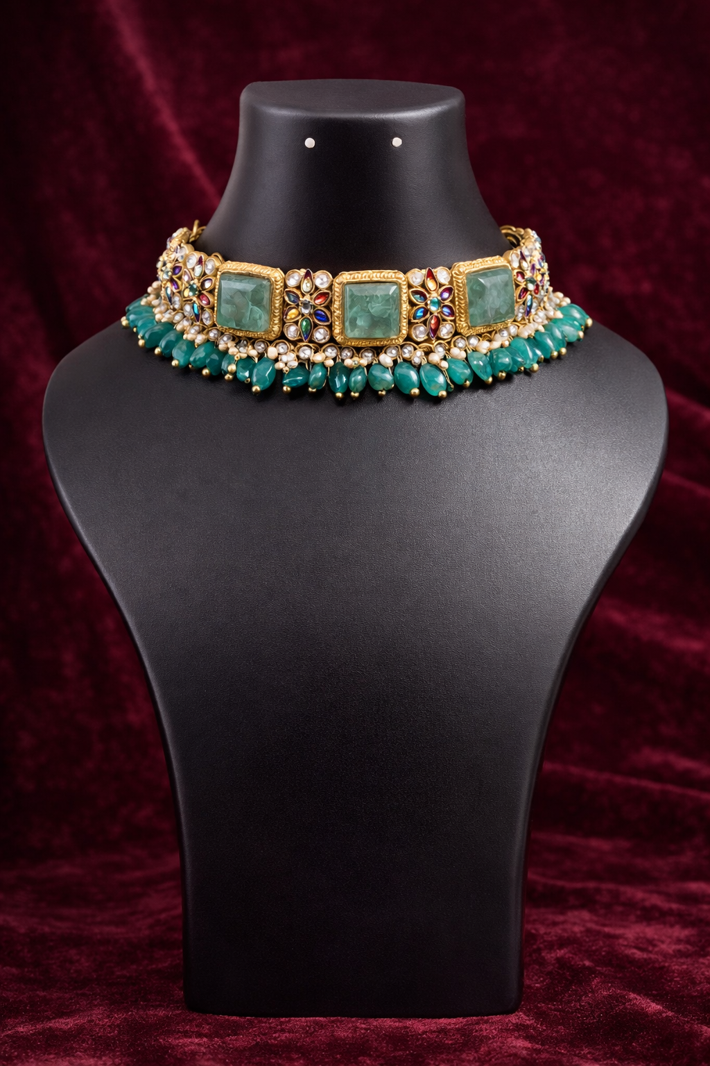 Mint & Gold Heritage Choker Set