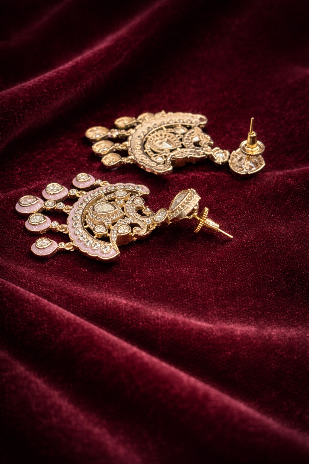 The Zarina Royal Chandbalis -  Pink