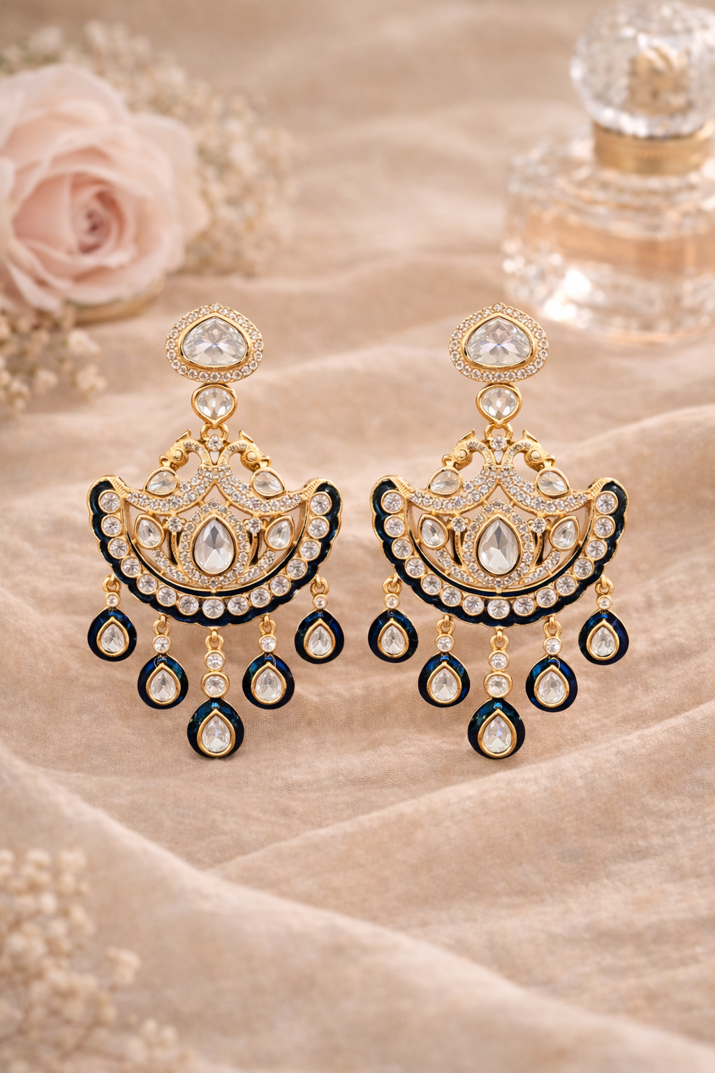 The Zarina Royal Chandbalis -  Deep Blue
