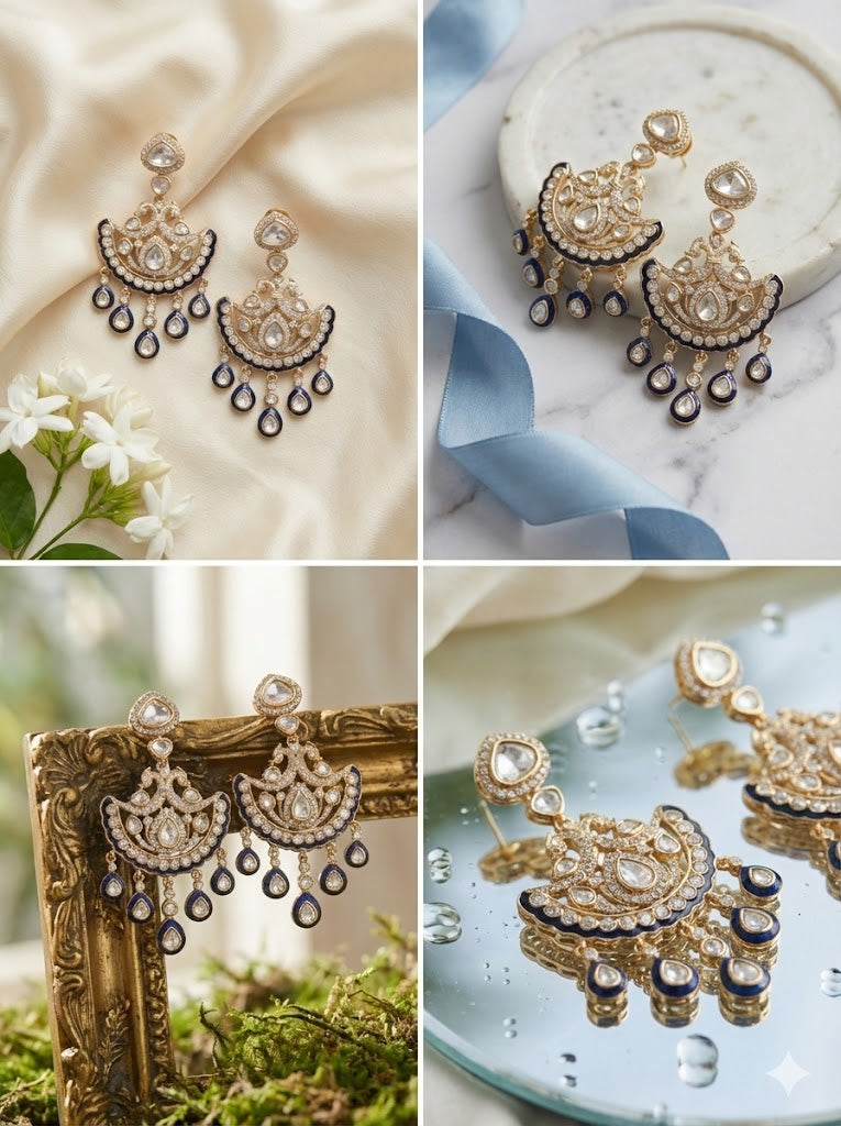 The Zarina Royal Chandbalis -  Deep Blue