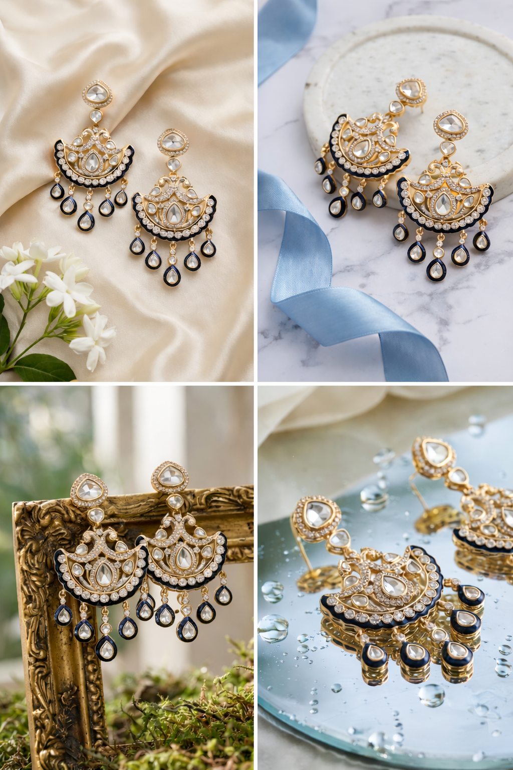 The Zarina Royal Chandbalis -  Deep Blue