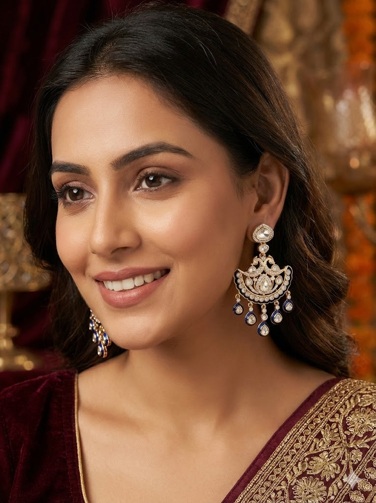 The Zarina Royal Chandbalis -  Deep Blue