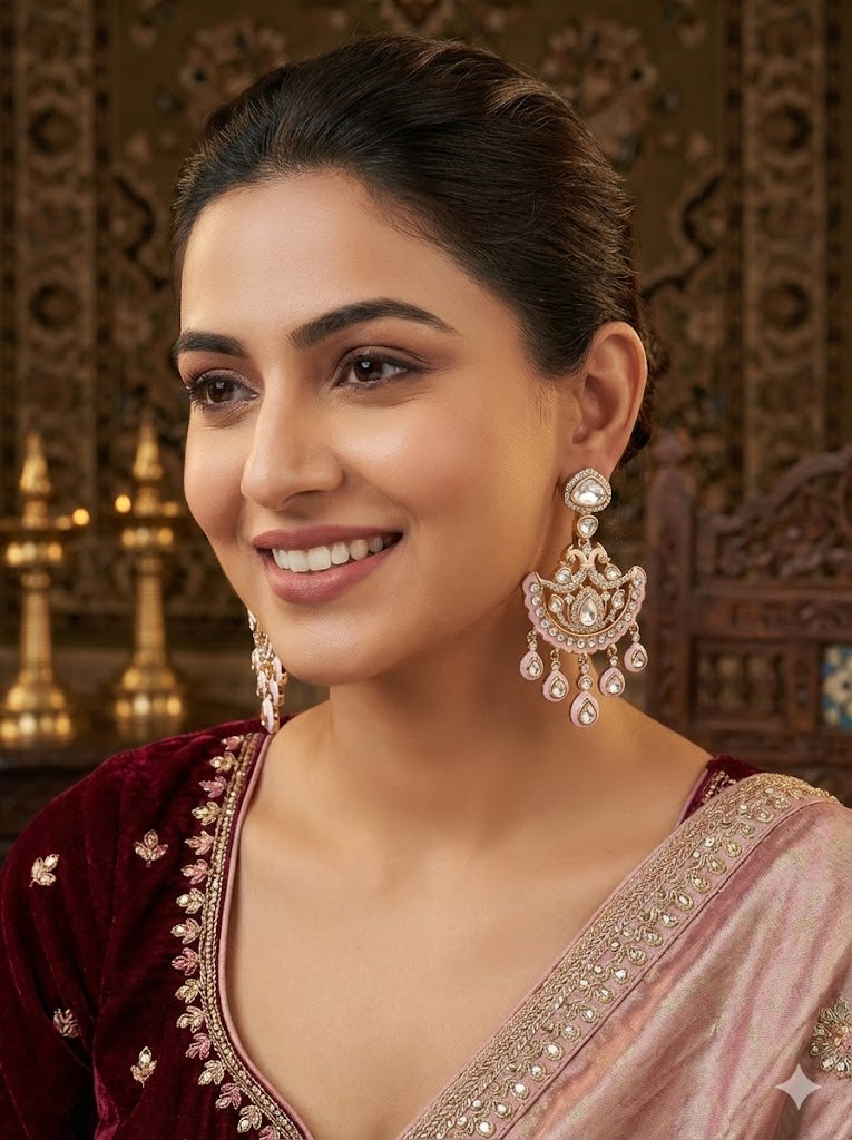 The Zarina Royal Chandbalis -  Pink