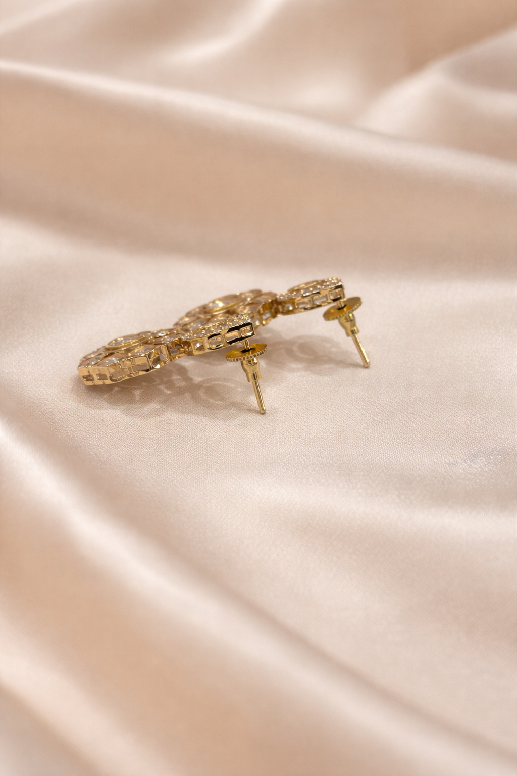 The Zoya Crystal Polki Drop Earrings