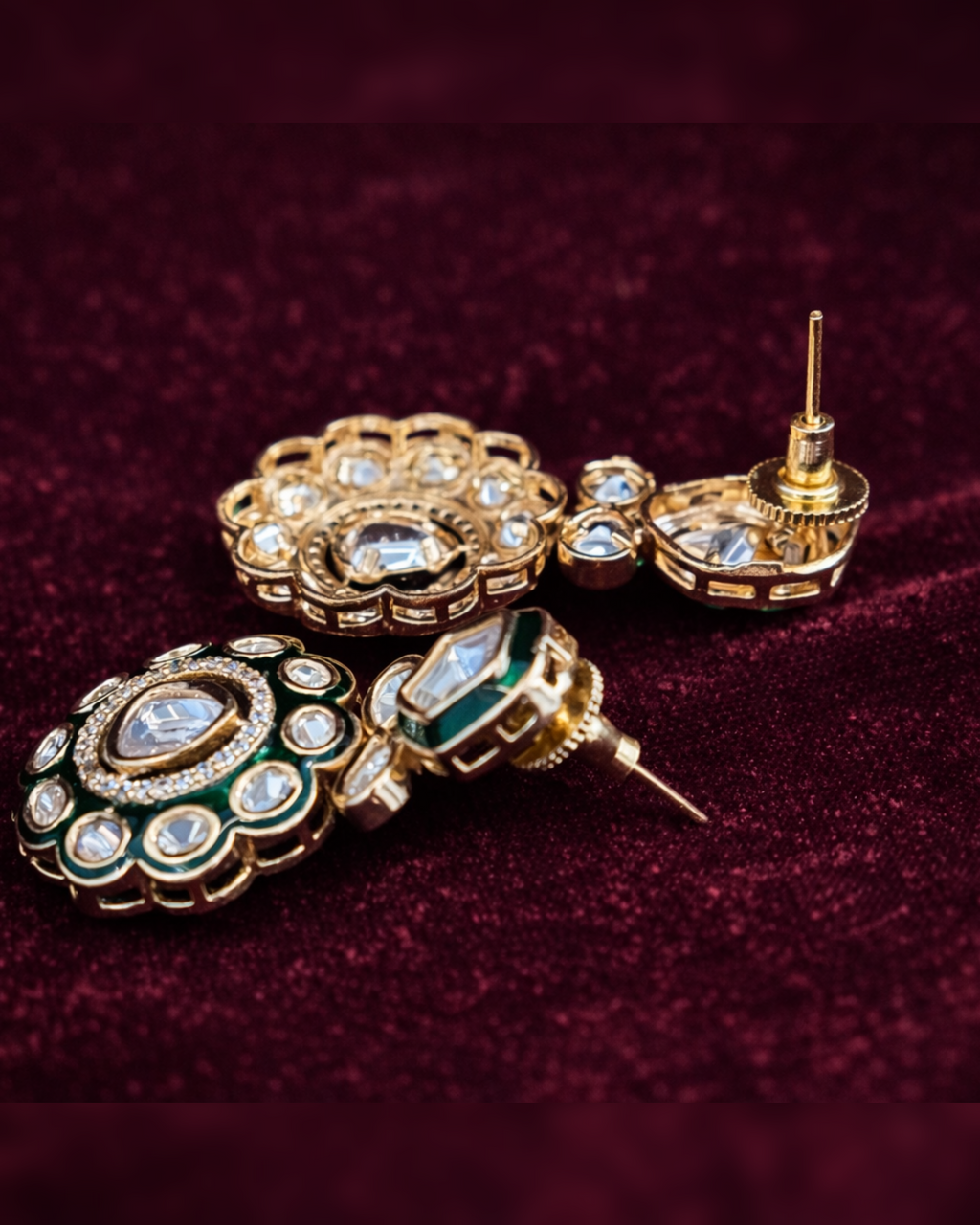 The Zoya Emerald Polki Drop Earrings