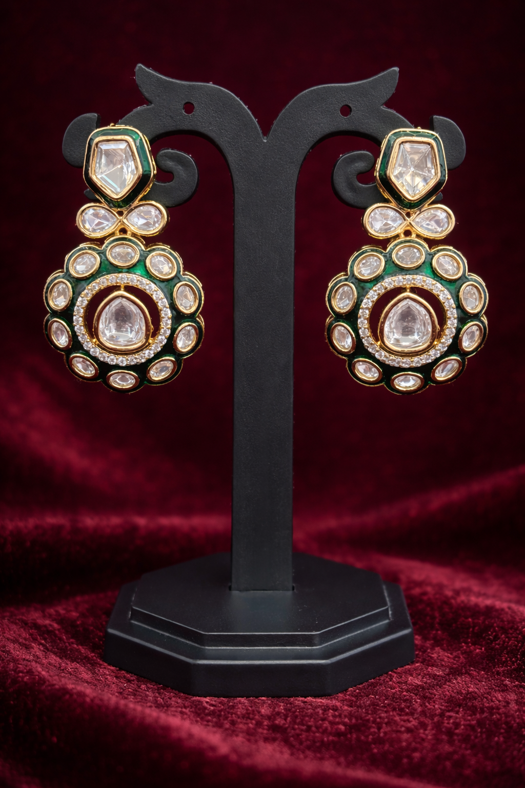 The Zoya Emerald Polki Drop Earrings